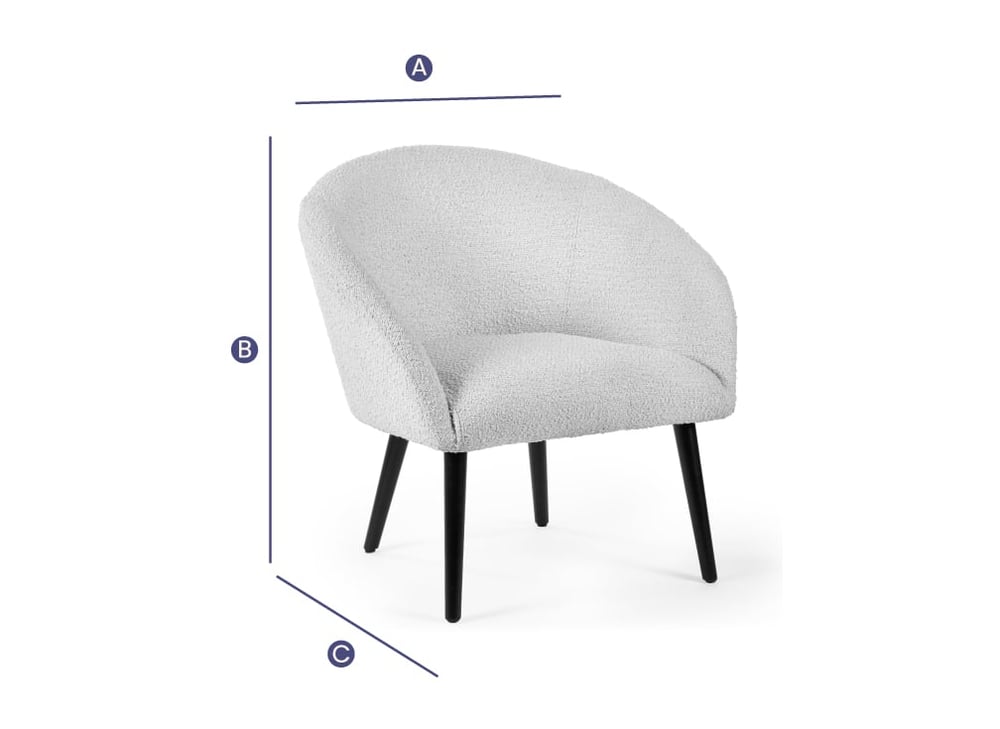 Amari Boucle Accent Chair Sketch
